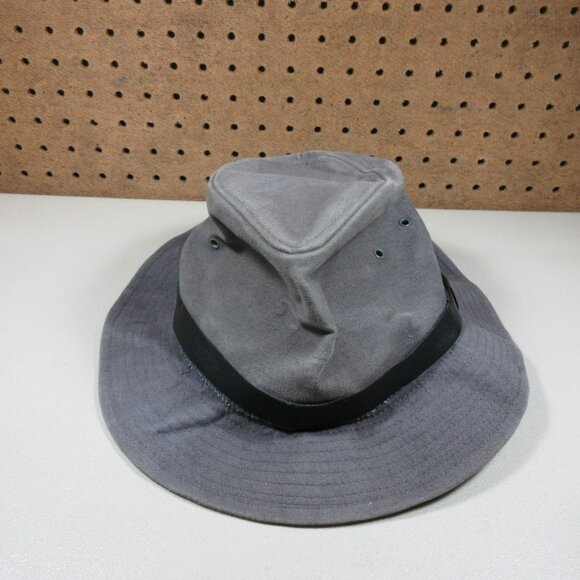Vintage Eddie Bauer mens canvas bucket fedora hat M USA - Picture 1 of 8